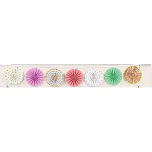 Pastel Mini Fans Garland Foil Hot Stamped Paper