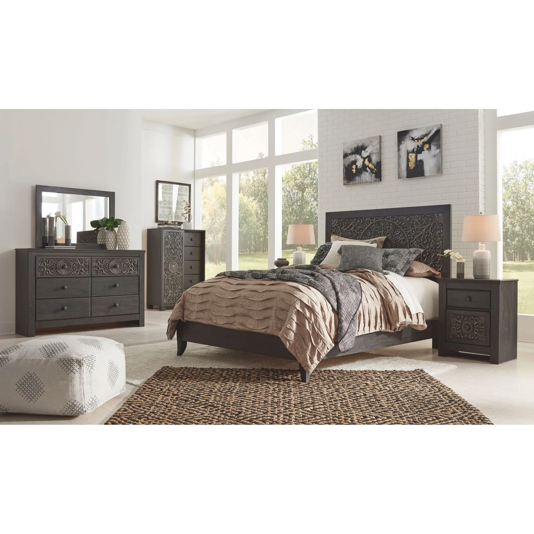 Paxberry 5 Piece Bedroom Package - Black