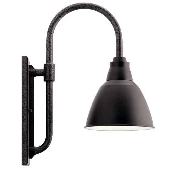 Pellinord 8 in. Outdoor Wall Light Black Finish