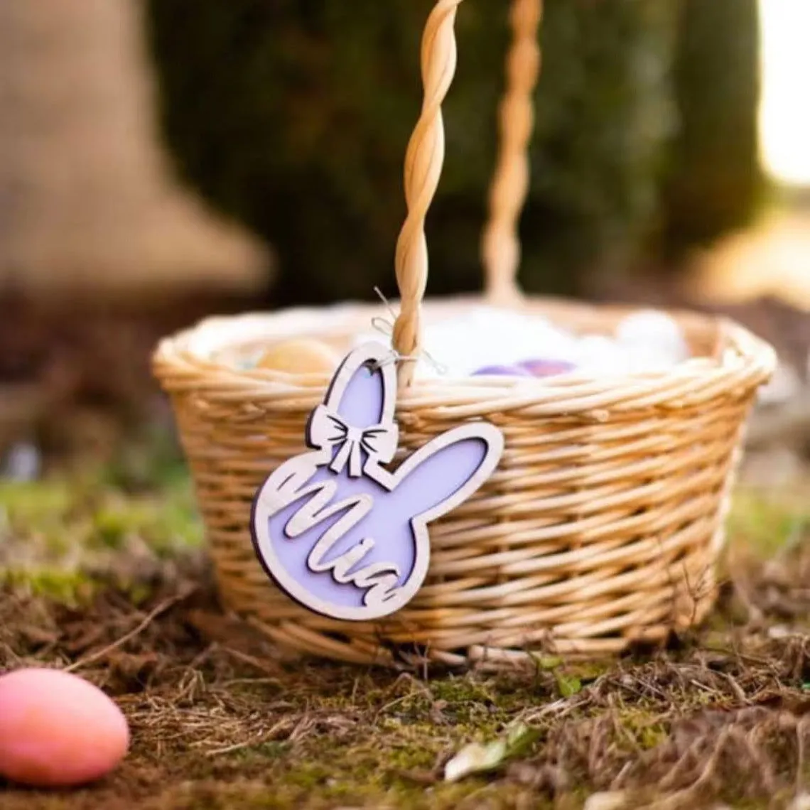 Personalized Easter Bunny Rabbit Ornaments, Wooden Easter Gifts Idea for Kids ET01