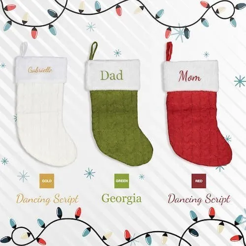 Personalized Embroidered Christmas Stocking Personalized