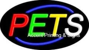Pets Flashing Handcrafted Real GlassTube Neon Sign