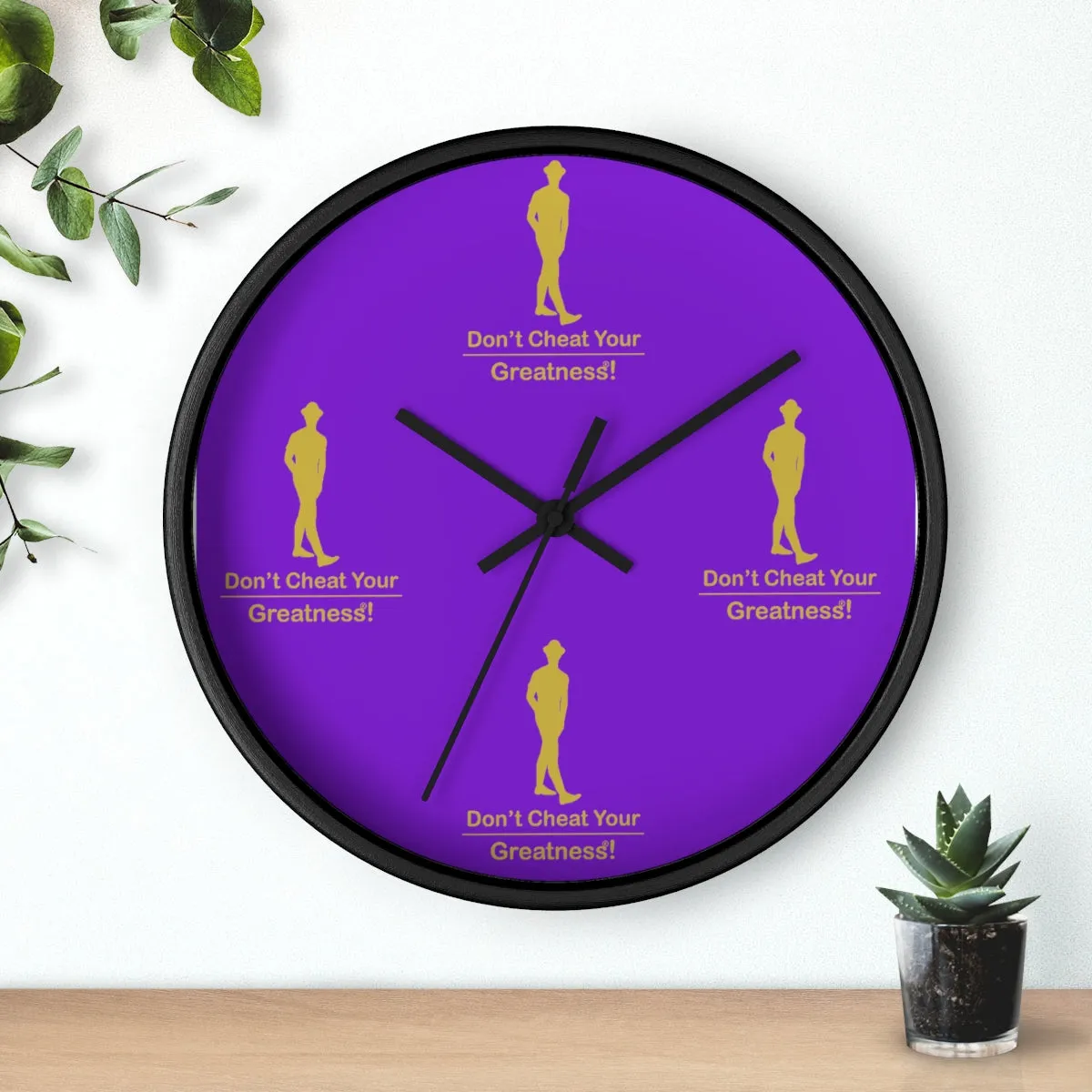 Purple & Gold Wall clock
