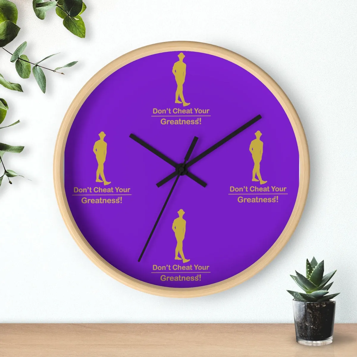 Purple & Gold Wall clock