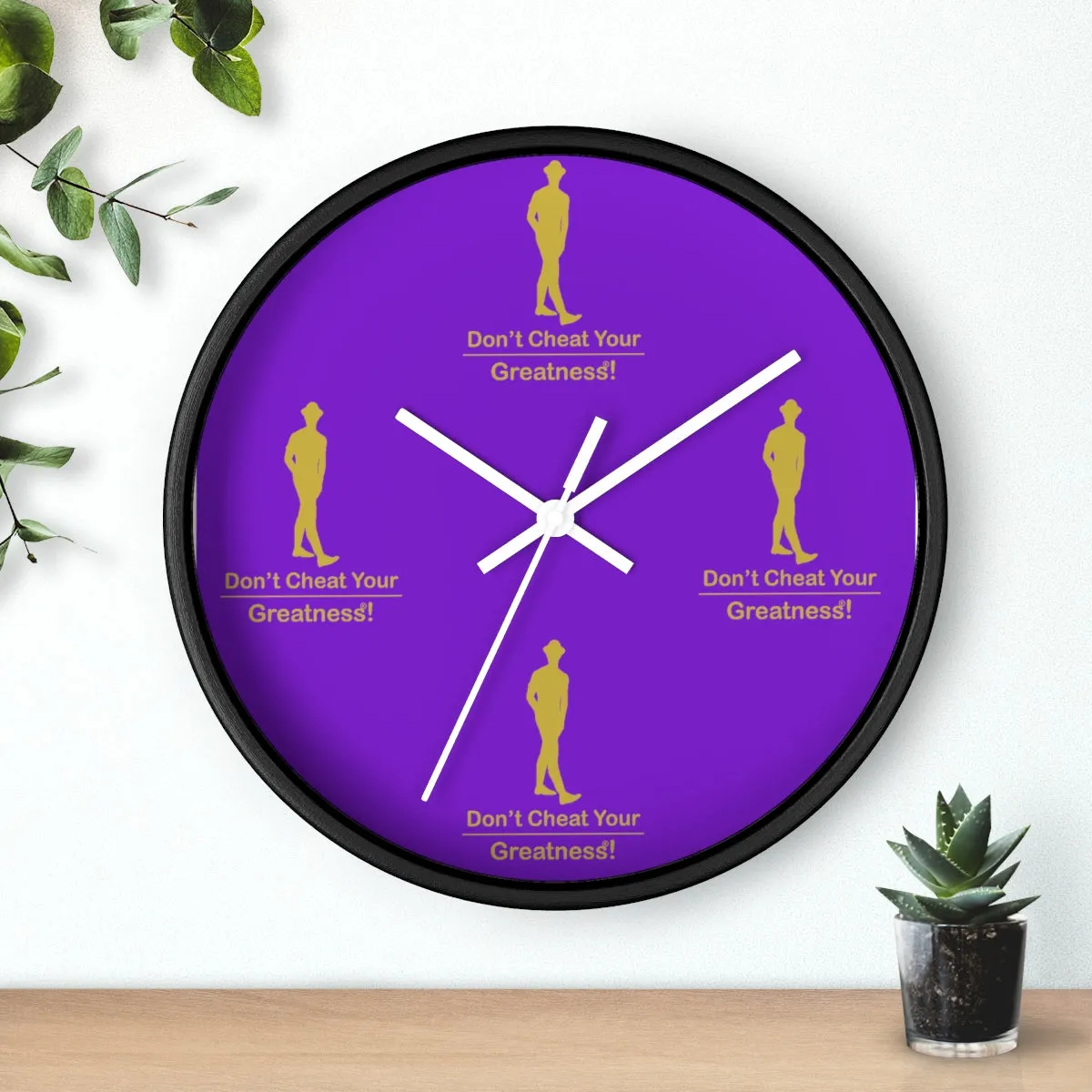 Purple & Gold Wall clock