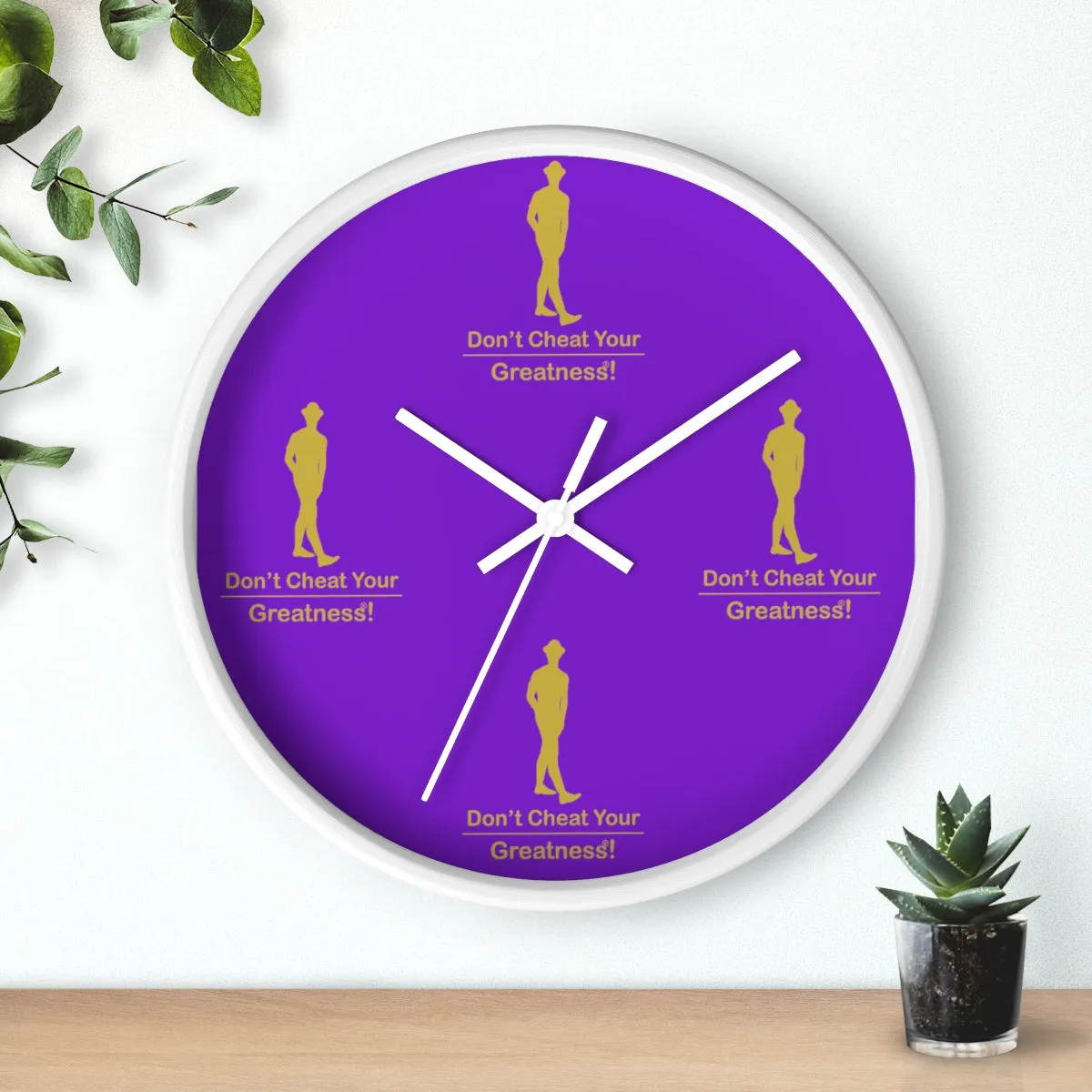 Purple & Gold Wall clock