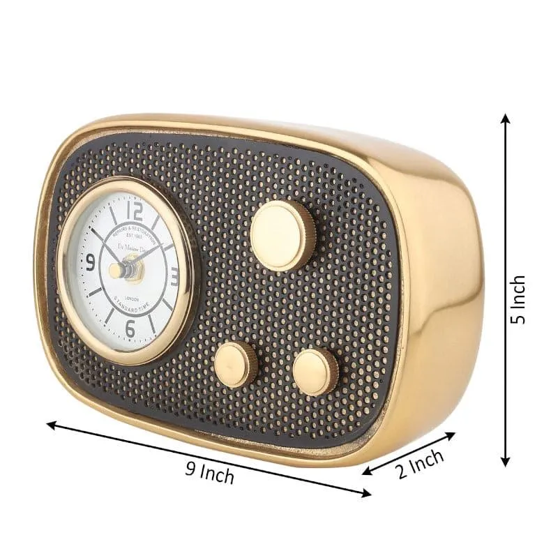 Radio Reggae Table Clock - Gold
