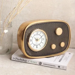 Radio Reggae Table Clock - Gold