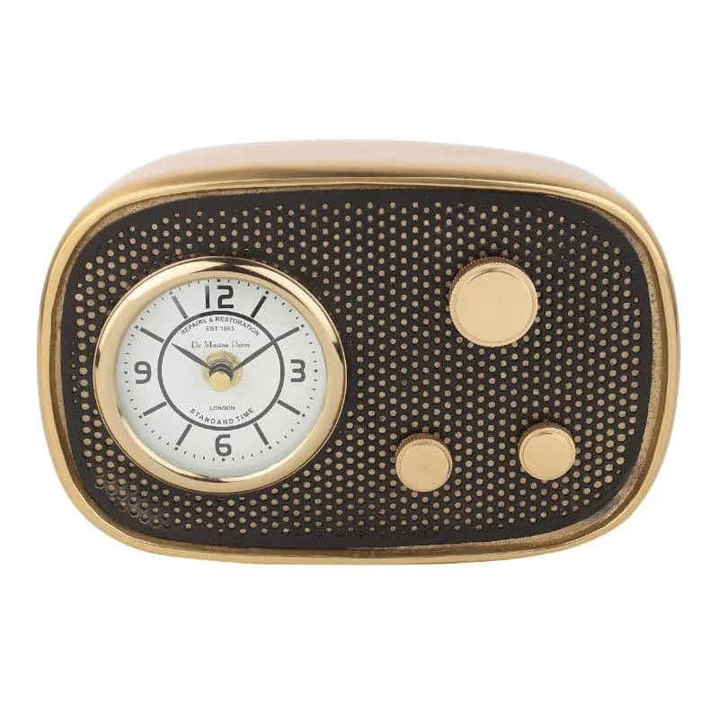 Radio Reggae Table Clock - Gold