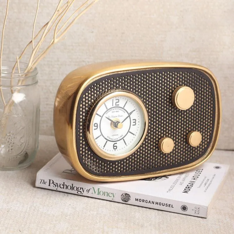 Radio Reggae Table Clock - Gold