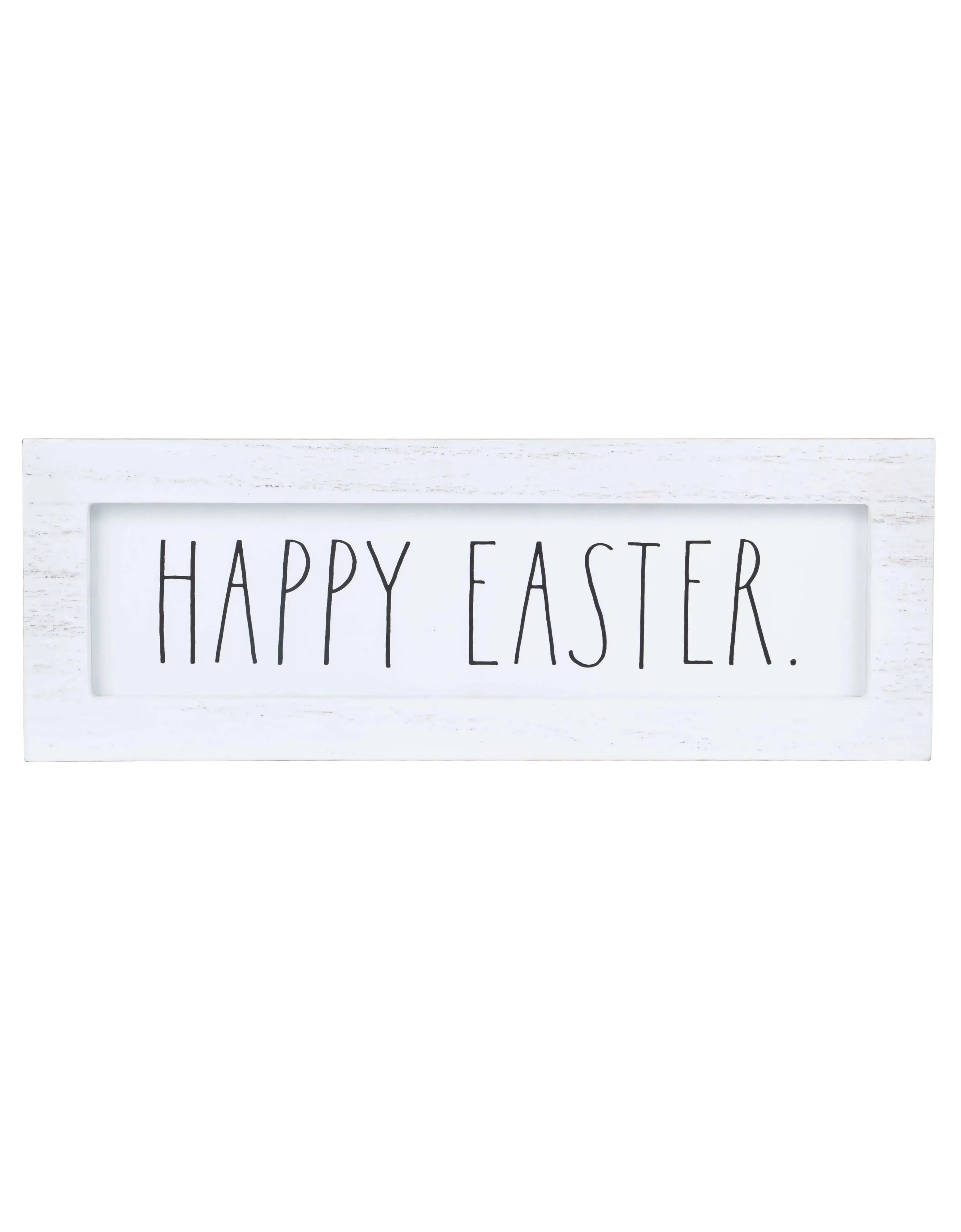 Rae Dunn Freestanding White Wooden “Happy Easter” Sign