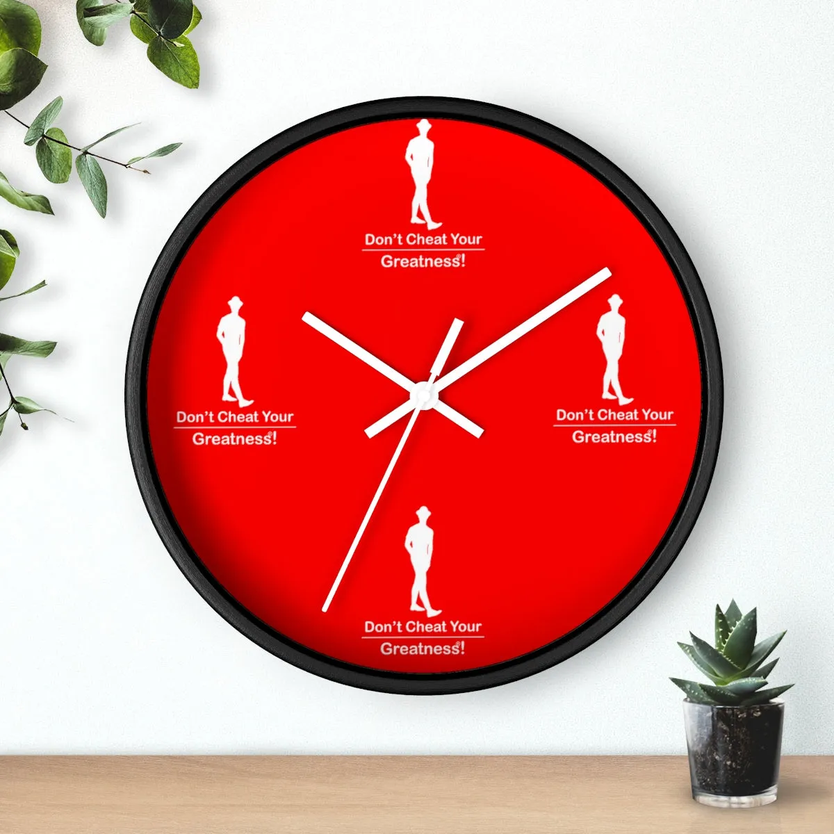 Red & White Wall clock
