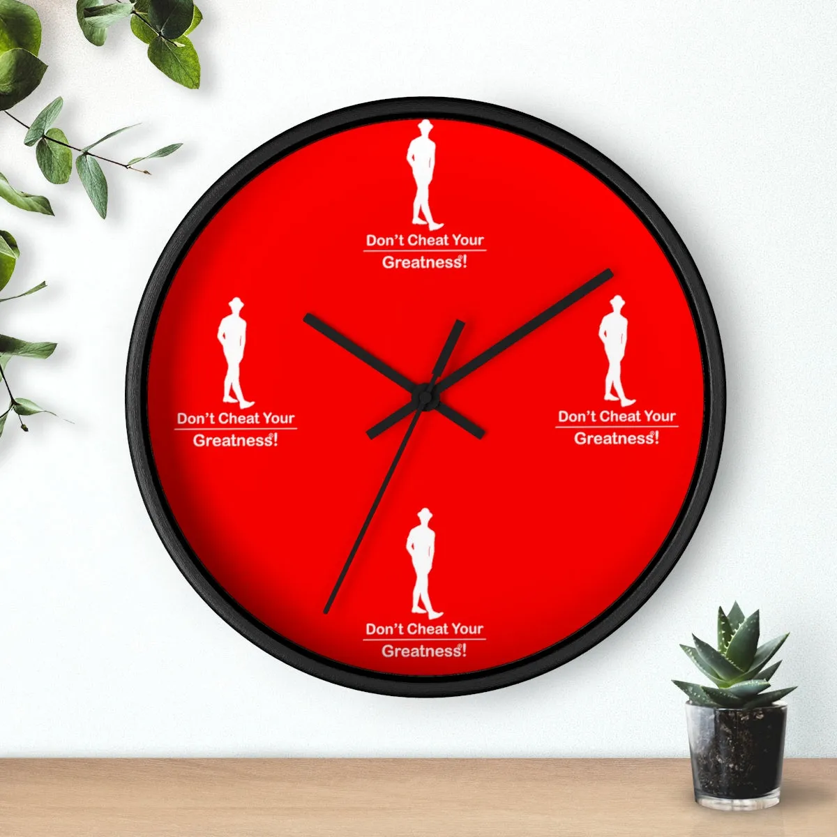 Red & White Wall clock