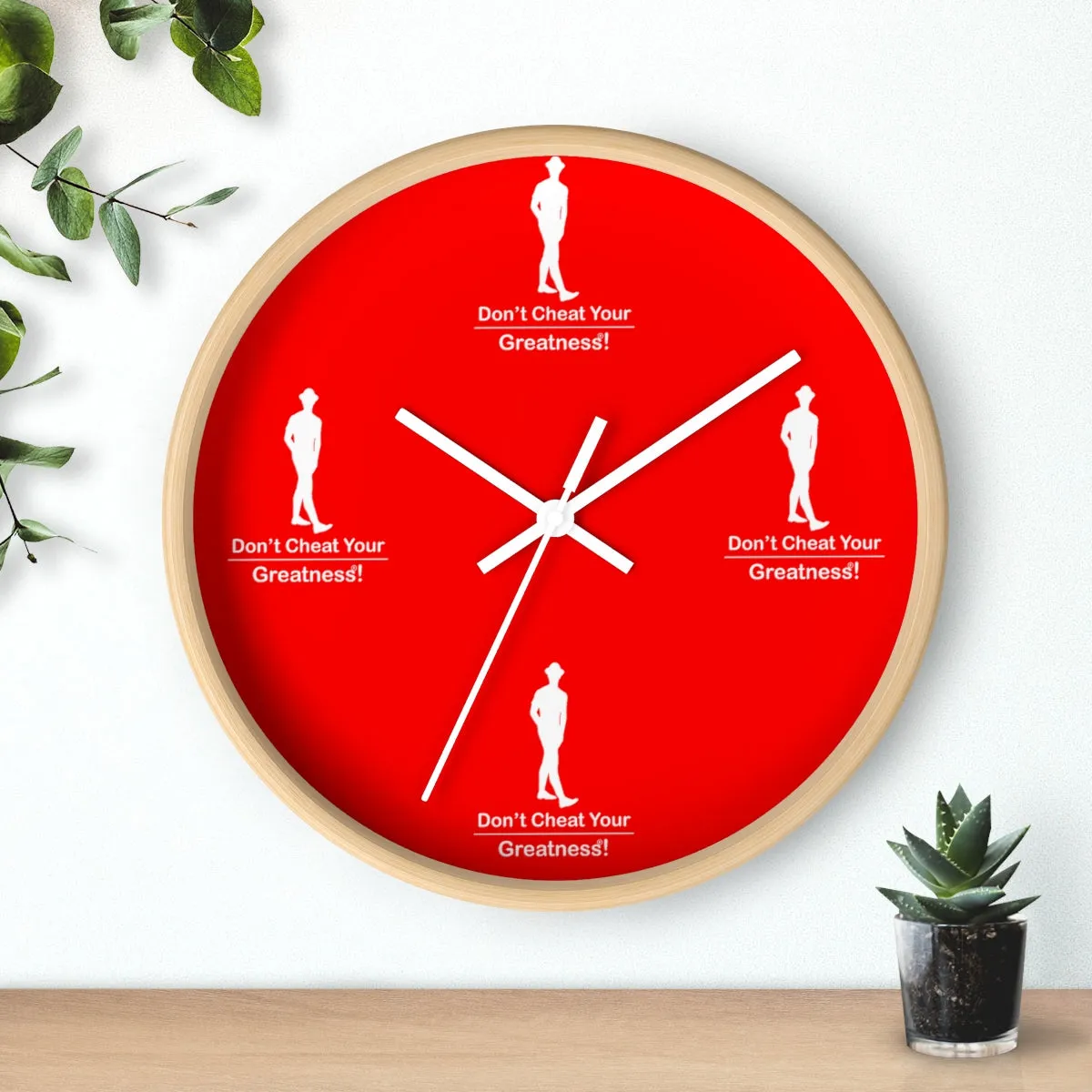 Red & White Wall clock