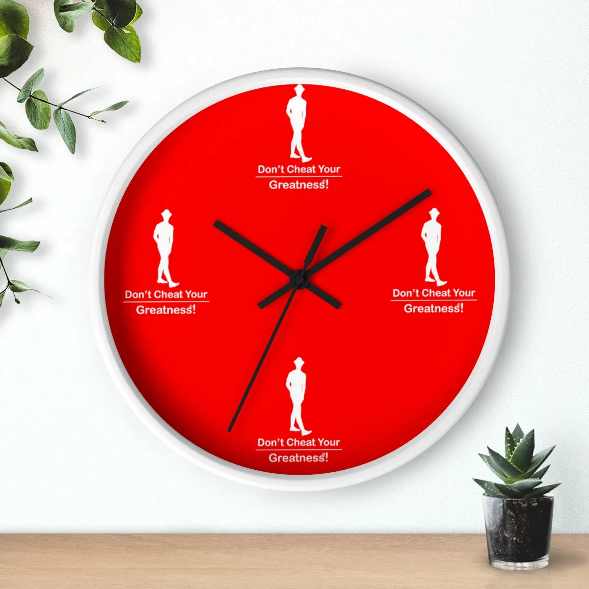 Red & White Wall clock