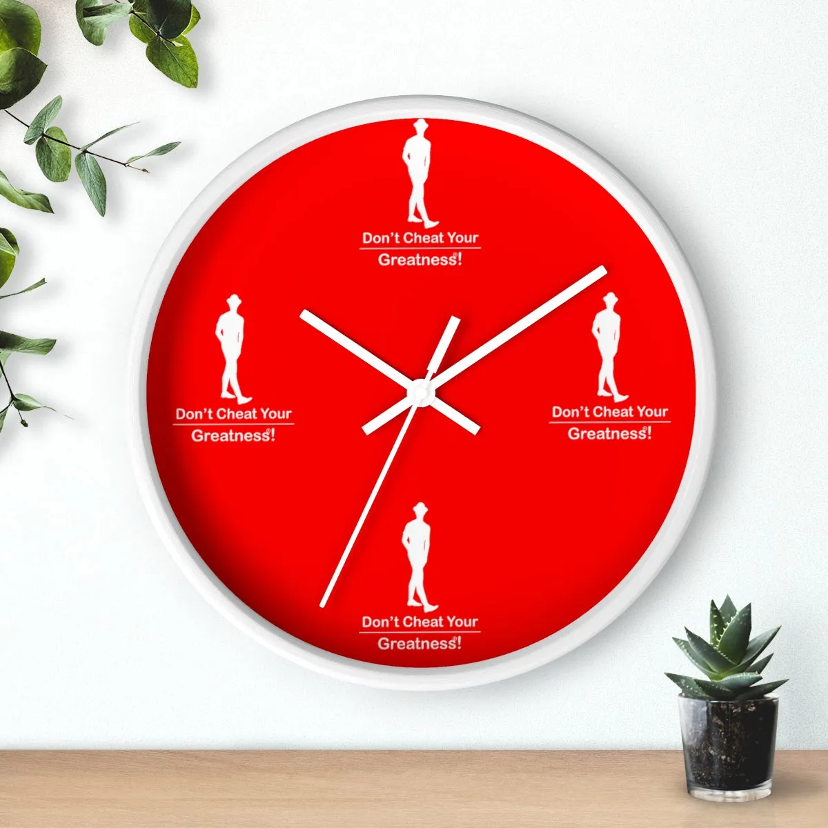 Red & White Wall clock