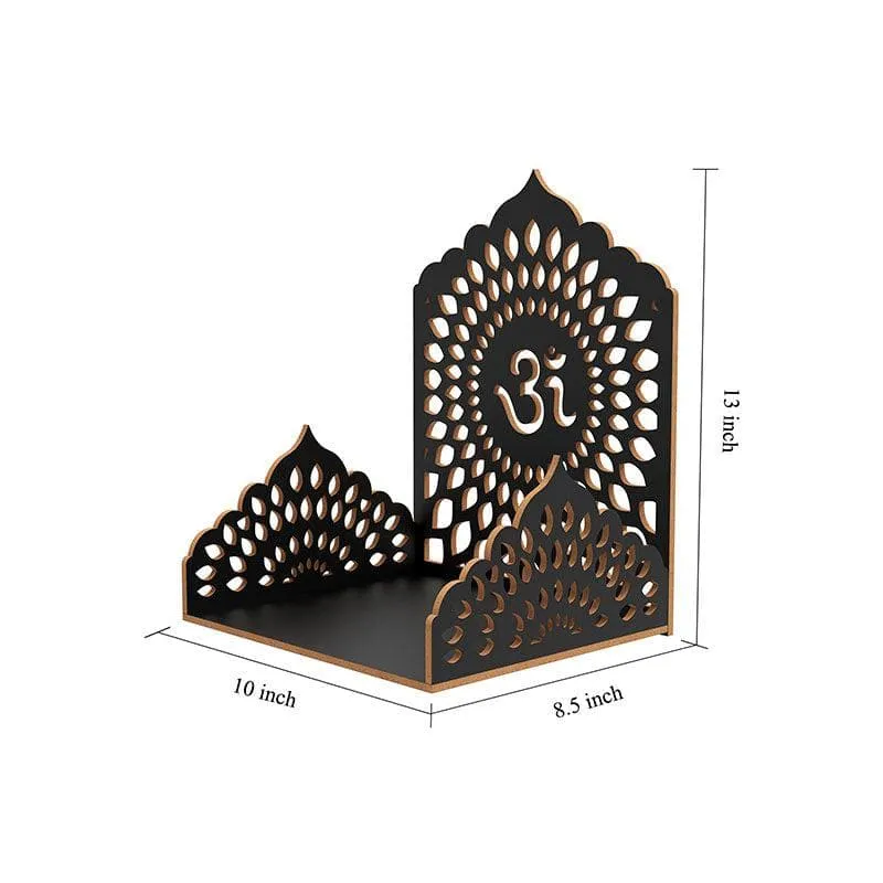 Religious Jharokha Wall Handing Mandir - Black