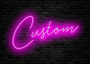 Retro Script Neon Print