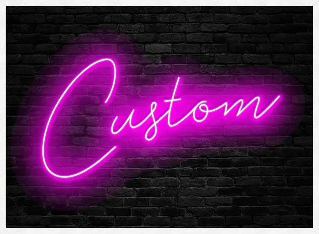Retro Script Neon Print