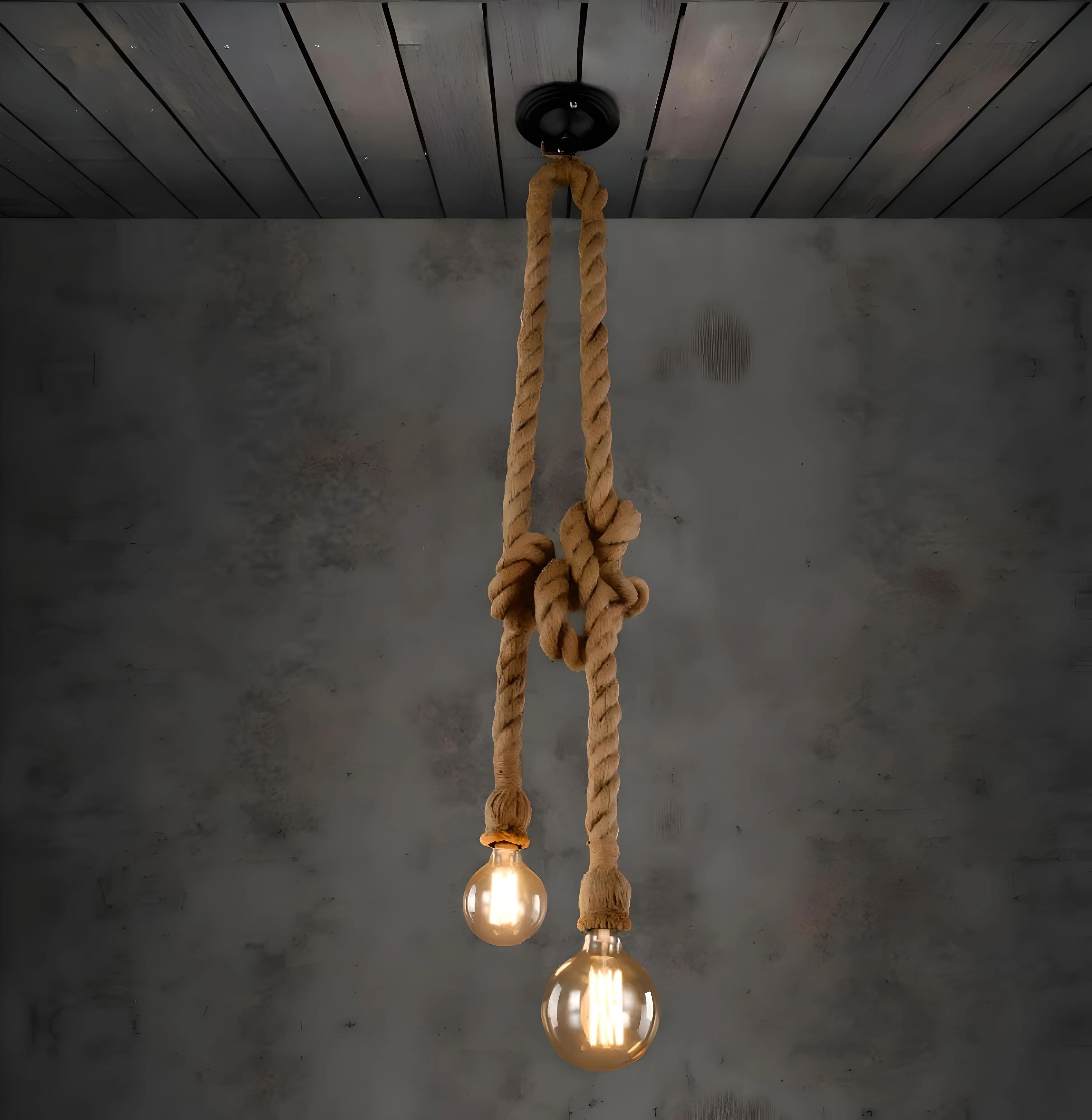 Rostock - Handmade Hemp Rope Pendant Light