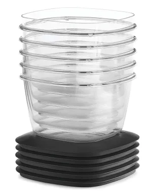 Rubbermaid Premier 5-Pack Easy Find Container Set With Lids, Clear, 7-Cup