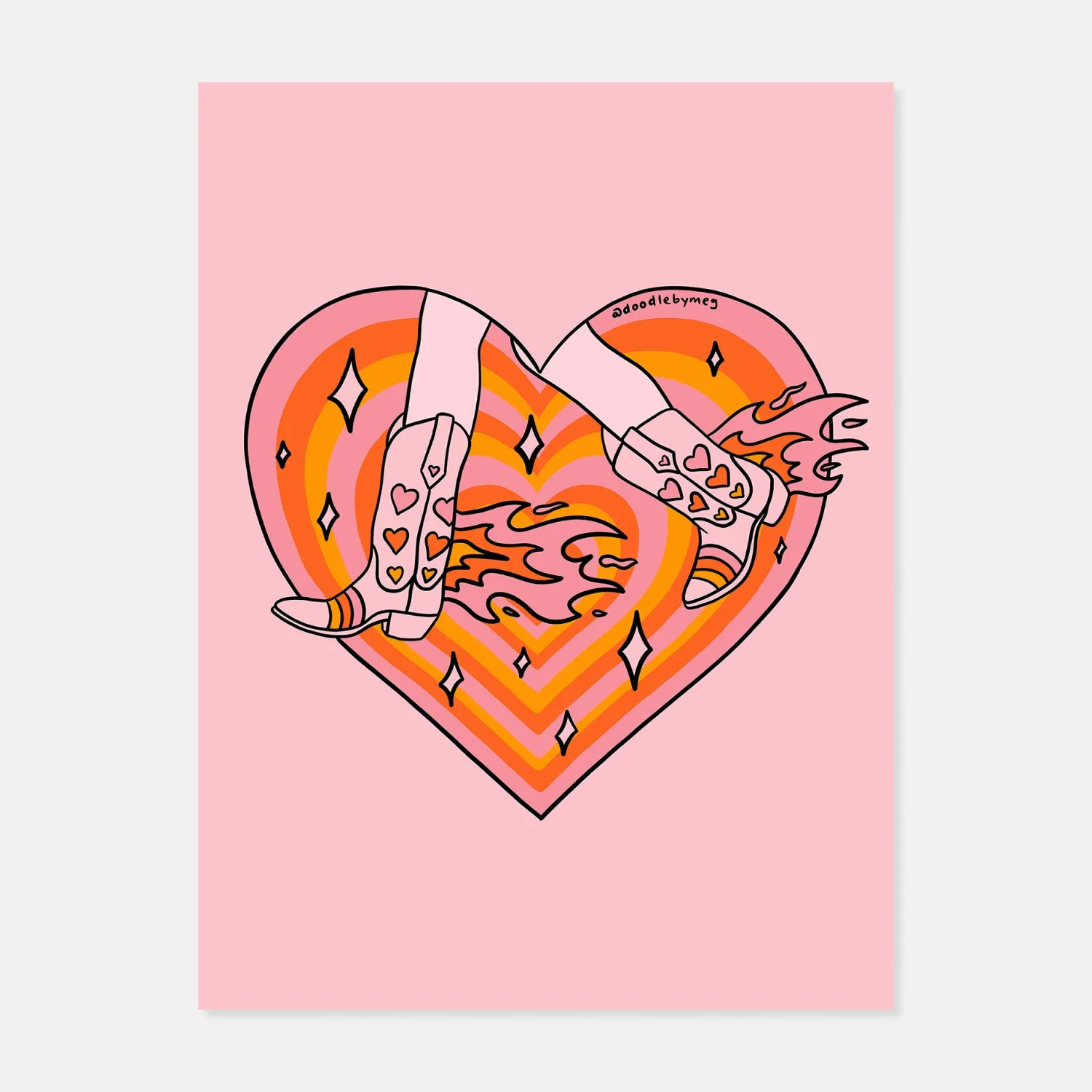 Running Cowgirl Print by Doodle by Meg