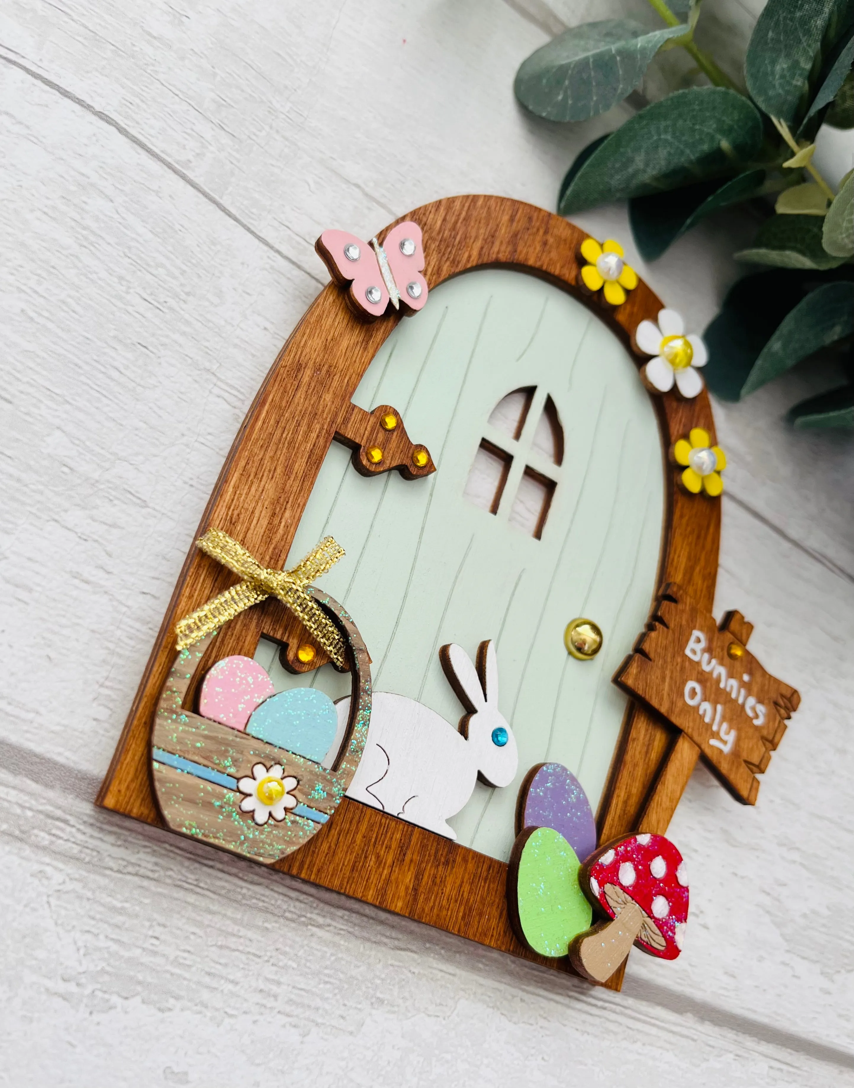 Sage Green Easter Fairy Door