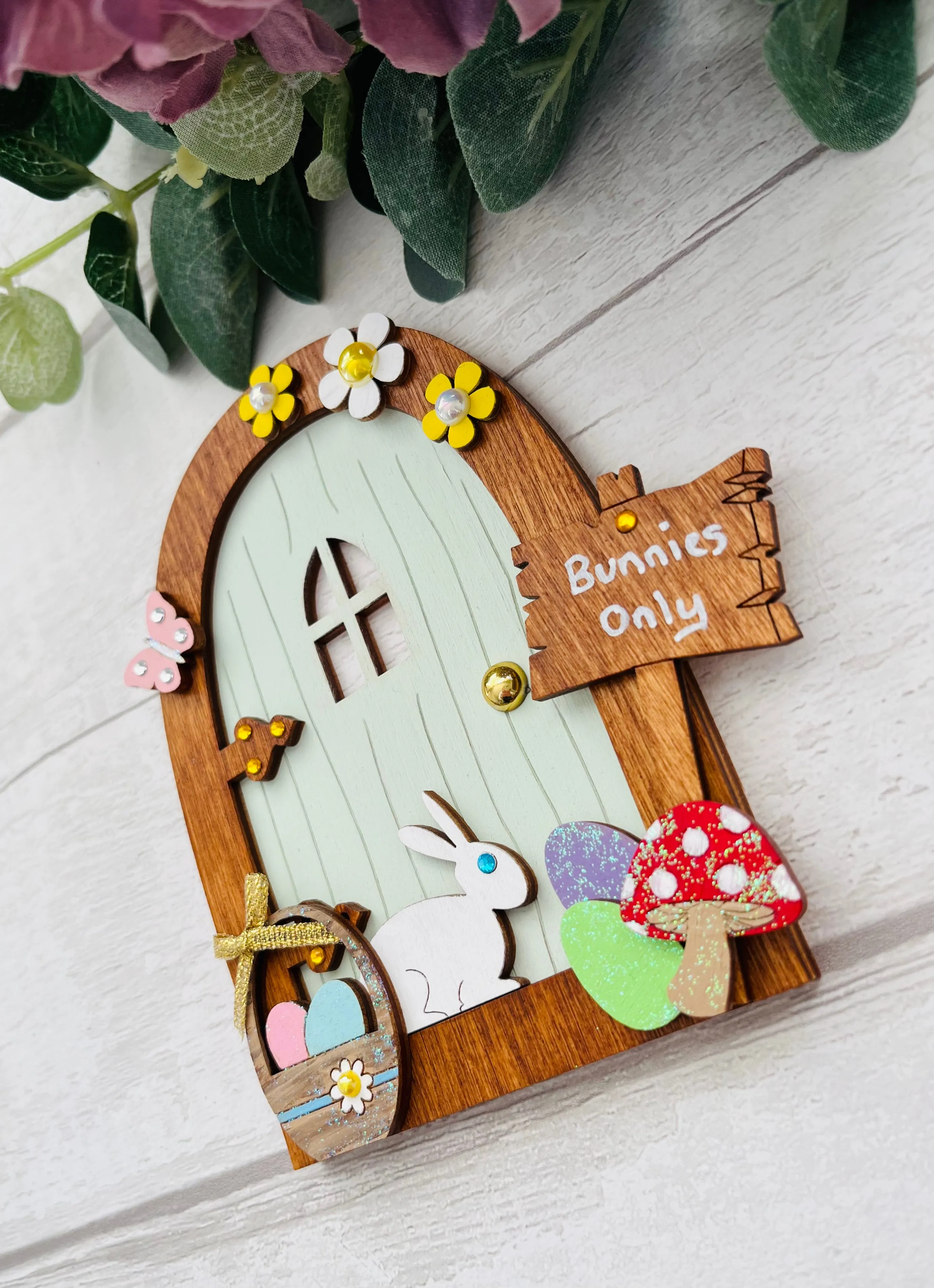 Sage Green Easter Fairy Door