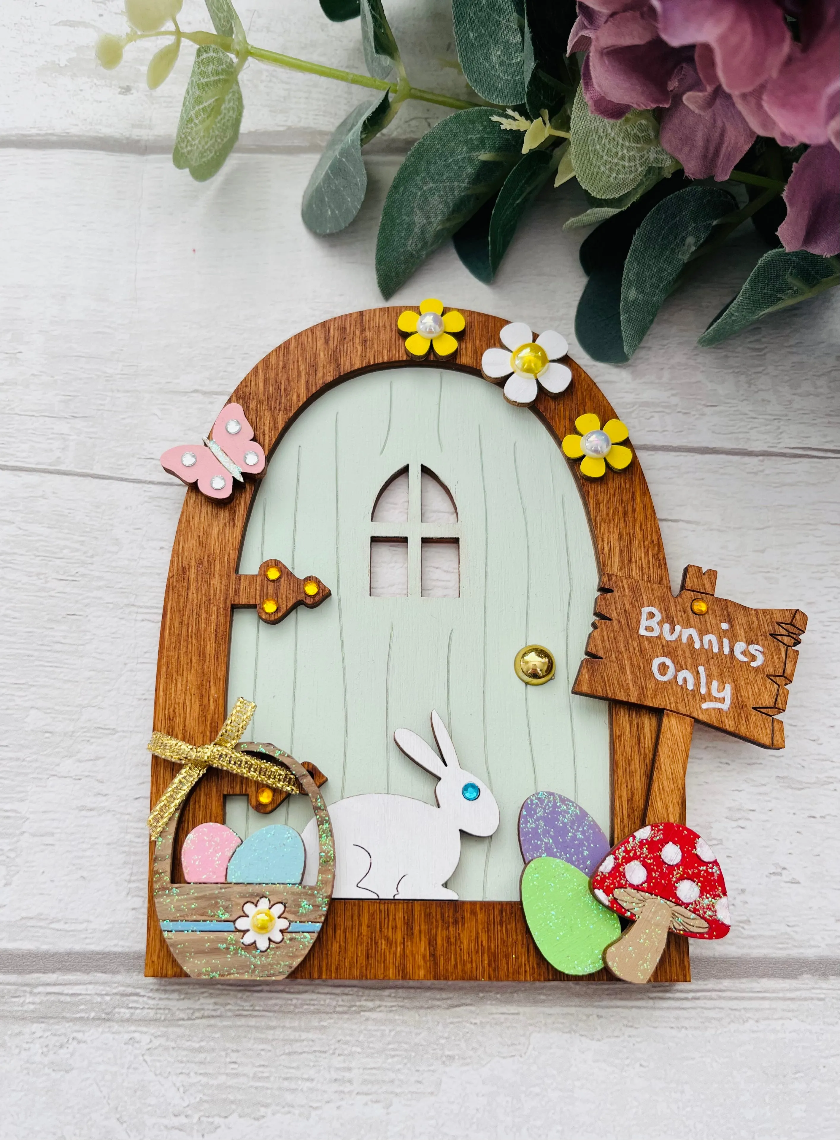 Sage Green Easter Fairy Door