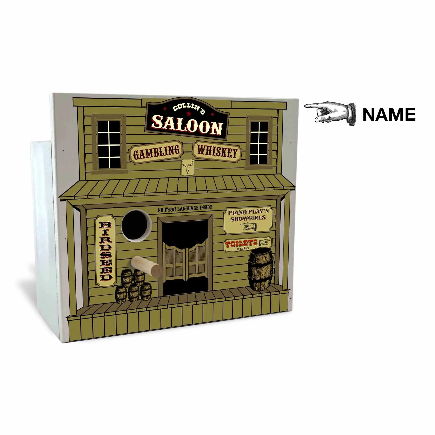 Saloon Birdhouse - Personalized