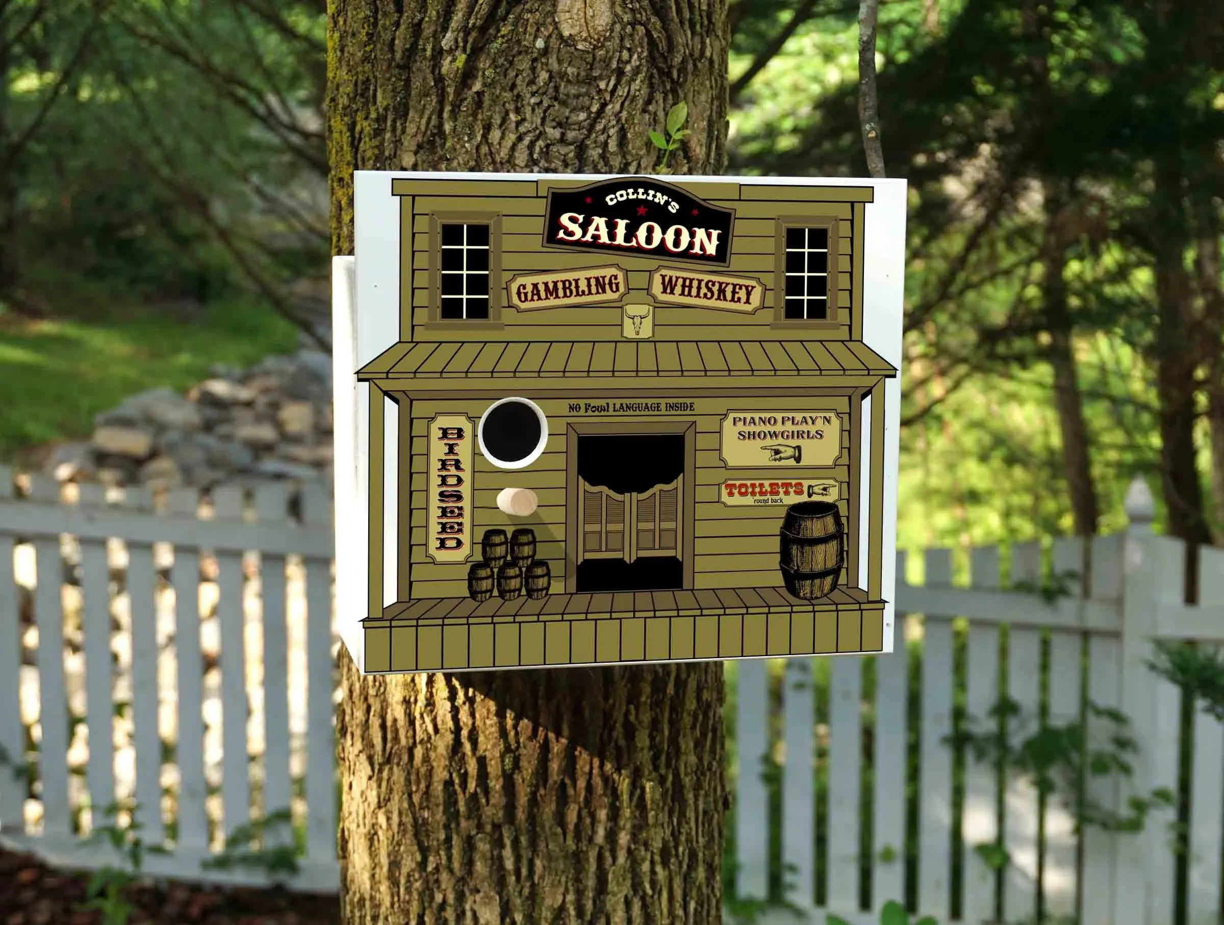 Saloon Birdhouse - Personalized