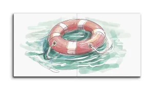 Serene Lifebuoy on Tranquil Waters