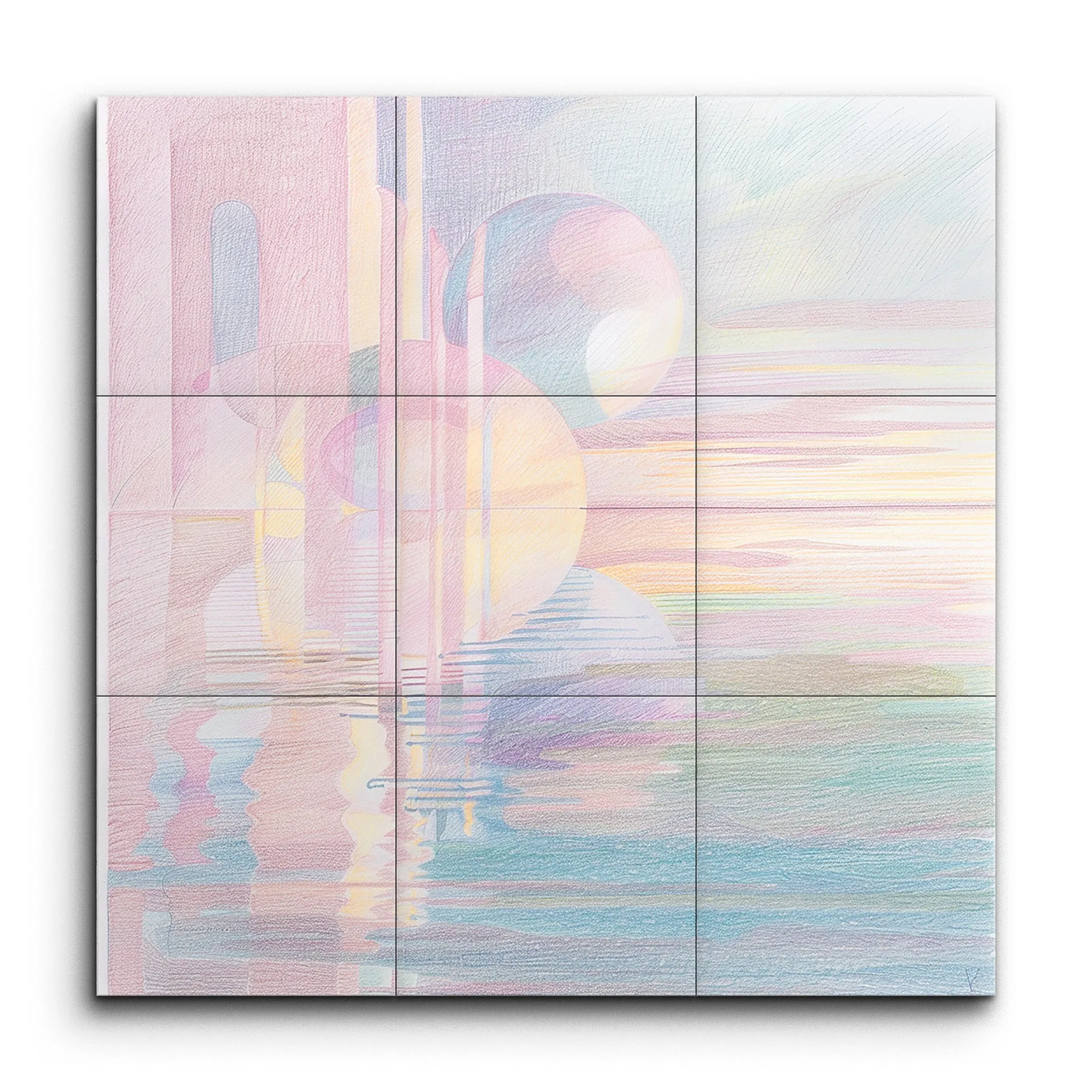 Serene Pastel Dream: Abstract Composition