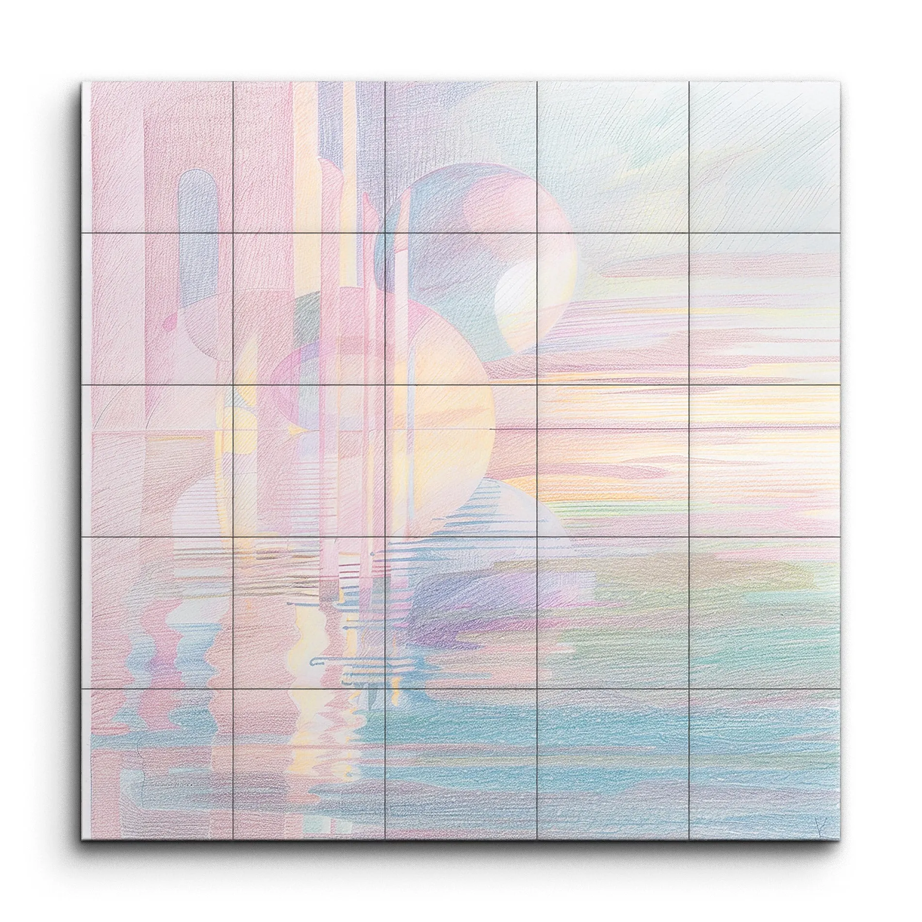Serene Pastel Dream: Abstract Composition
