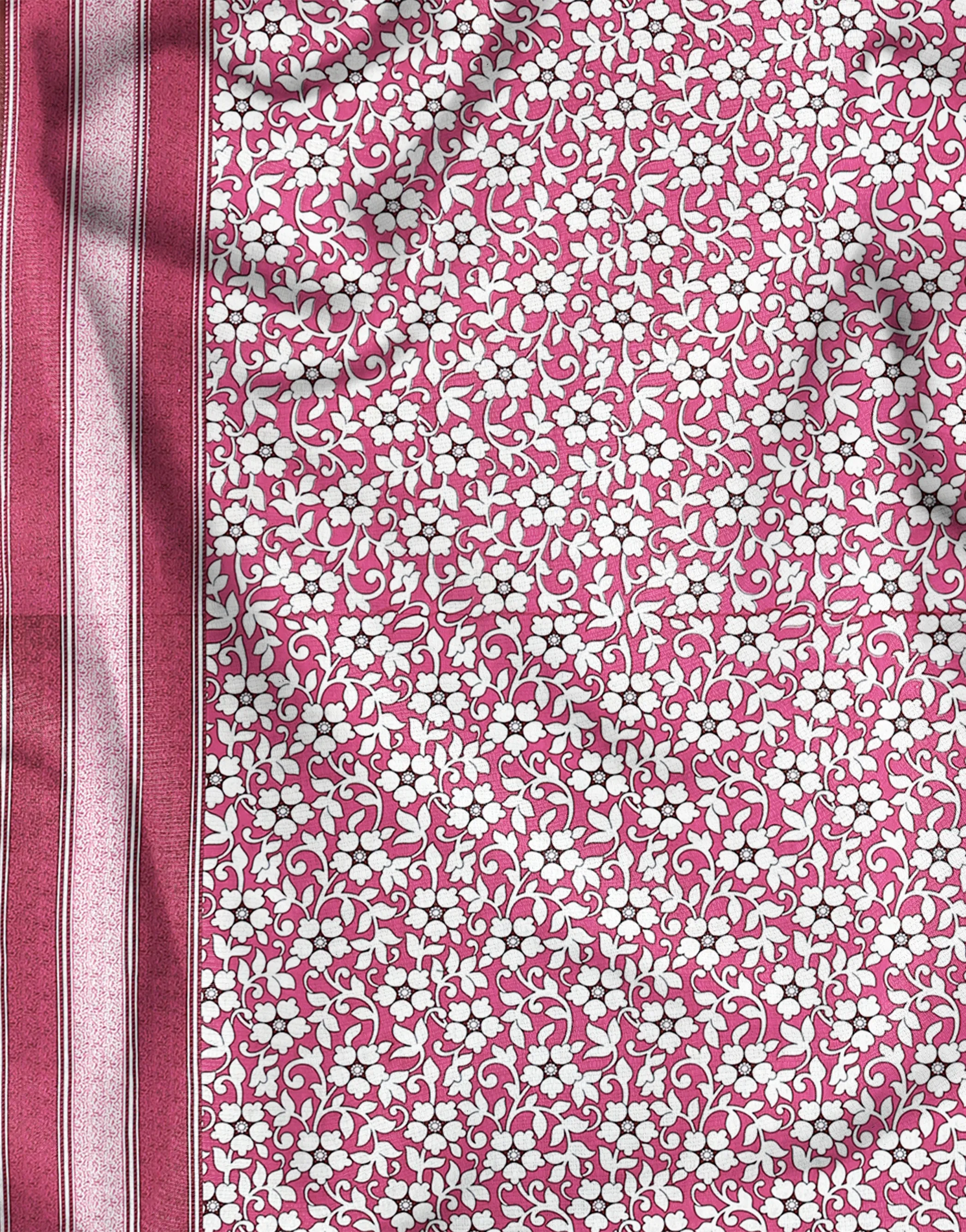 SheetKart Cotton Printed Wall Hanging Tapestry | Pink Floral Print | Bohemian Art | Home Decor Art | Perfect Gift | Aesthetic Room Decor | Proudly Made in India