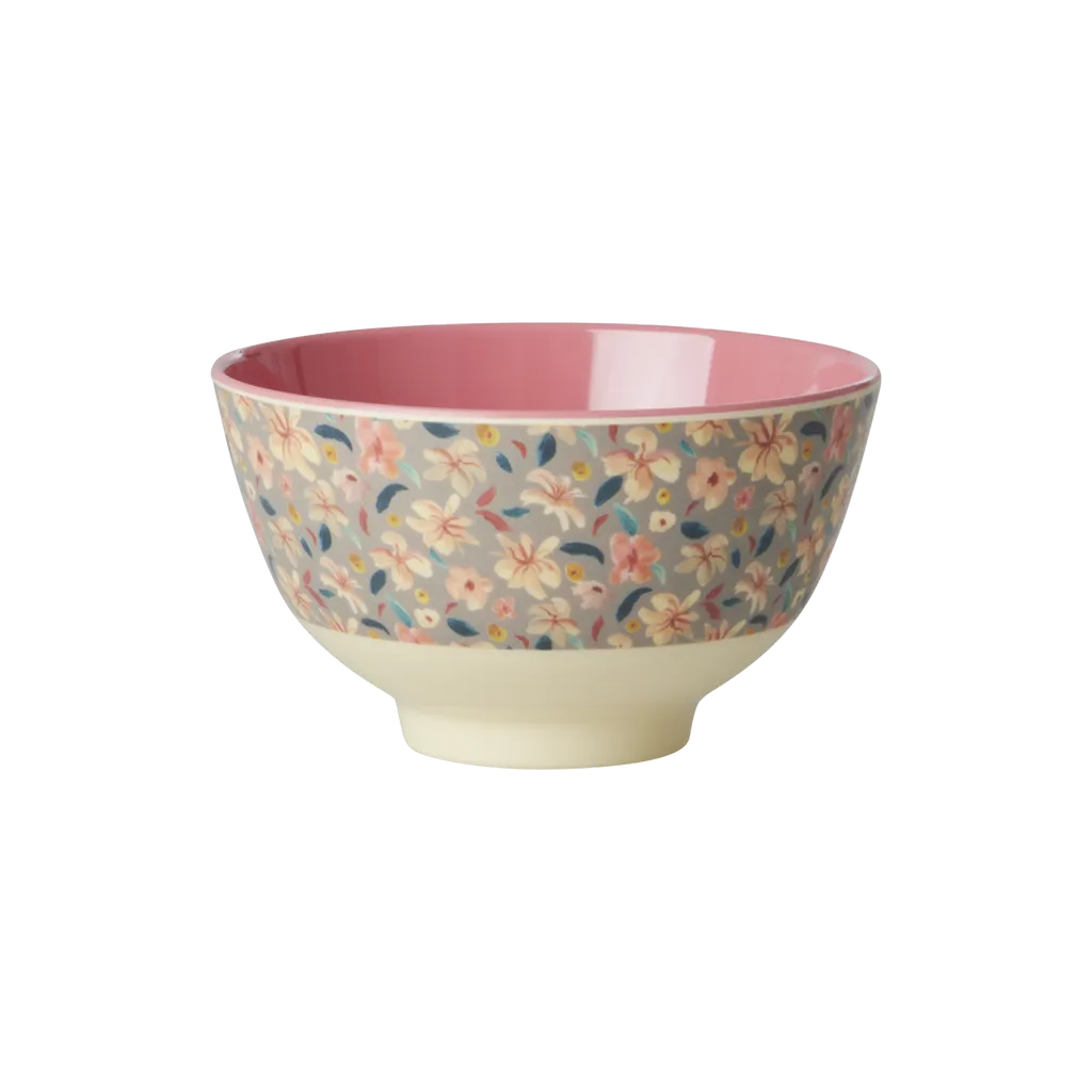 Small Bowl with Small Sandy Flower Print