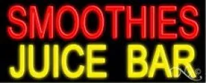Smoothies Juice Bar Handcrafted Real GlassTube Neon Sign