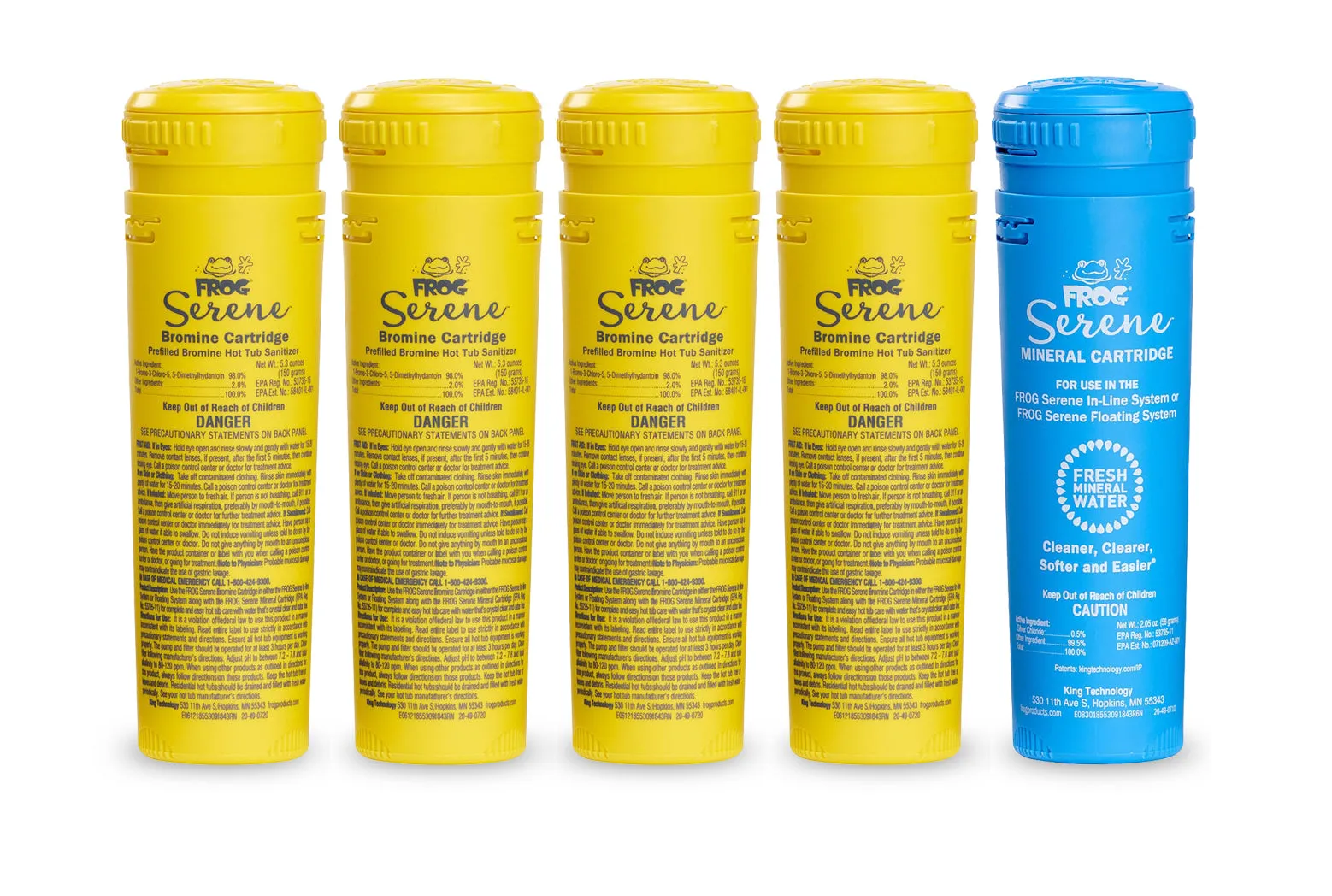 SPA Frog Serene Replacement Bromine & Mineral Cartridge with Hot Tub Accessory Bundle