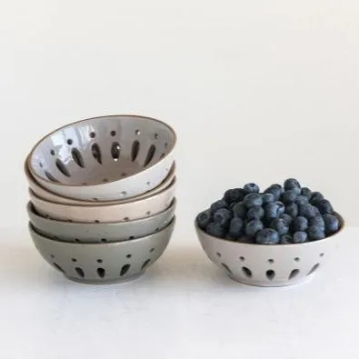 Stoneware Berry Bowl (Green)