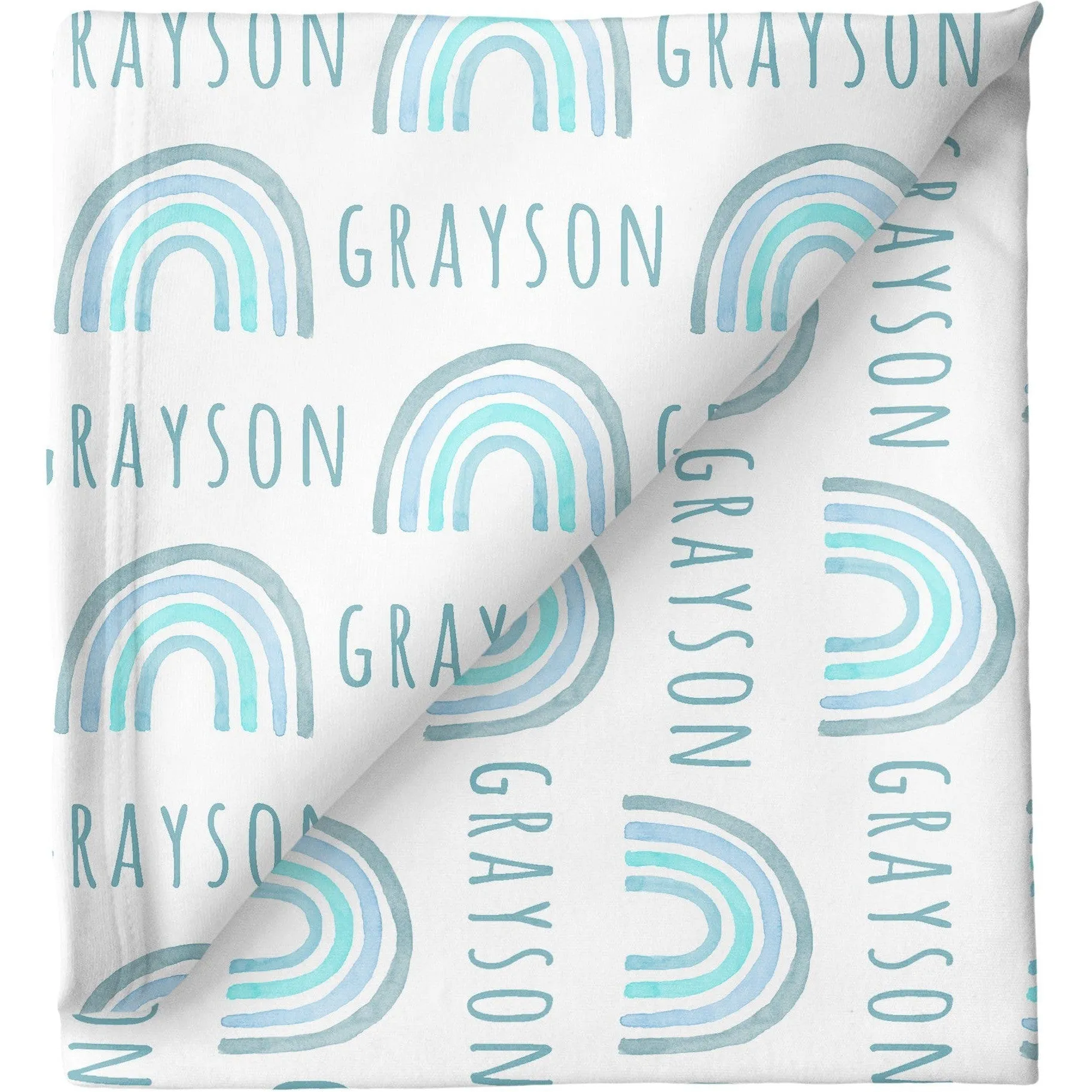 Sugar   Maple Personalized Stretchy Blanket | Rainbow