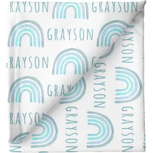 Sugar   Maple Personalized Stretchy Blanket | Rainbow