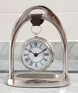 Table Clock Vintage Antique Look Silver Colour Table Clock Home & Office Decor Table Décor Item and Gifting Item, Desk Clock, Office Table Decor: