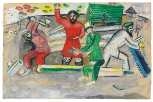 The Carpenters (Les Charpentiers) - Marc Chagall - Art Prints