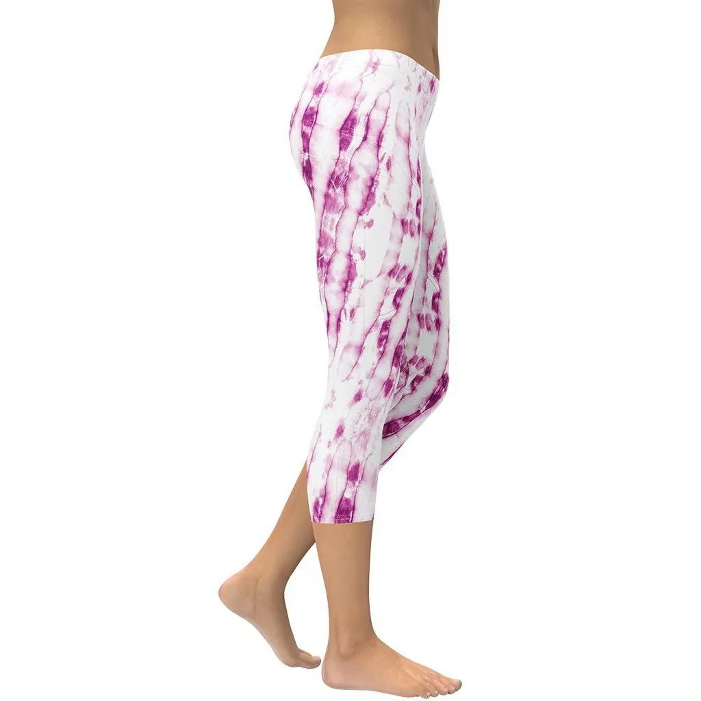 Tie Dye Pinkish Capris