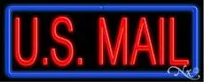 US Mail Handcrafted Real GlassTube Neon Sign