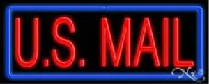 US Mail Handcrafted Real GlassTube Neon Sign