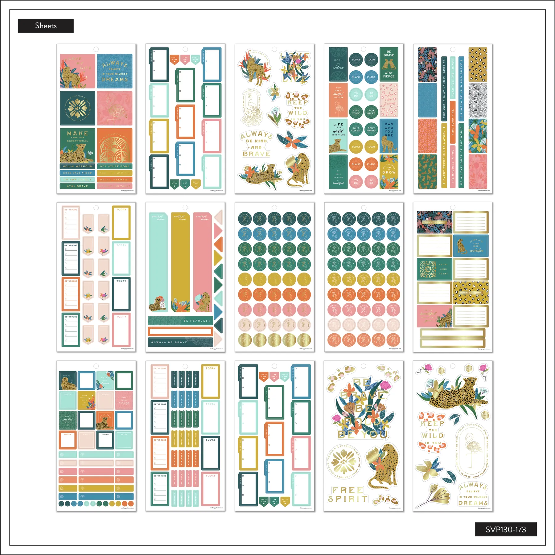 Value Pack Stickers - Jewel Tone Jungle - Mini