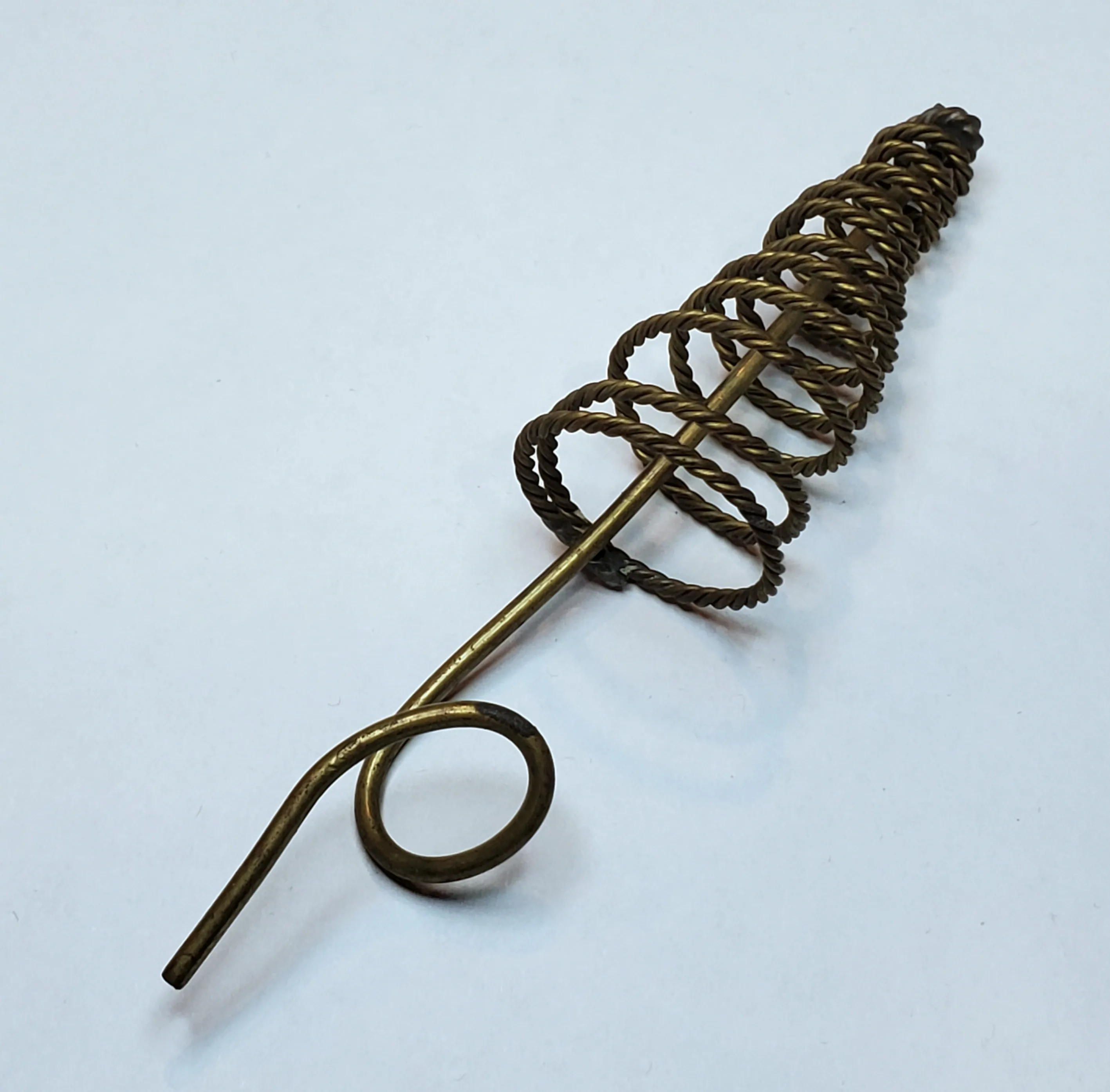 Vintage Brass Spiral Floral Holder