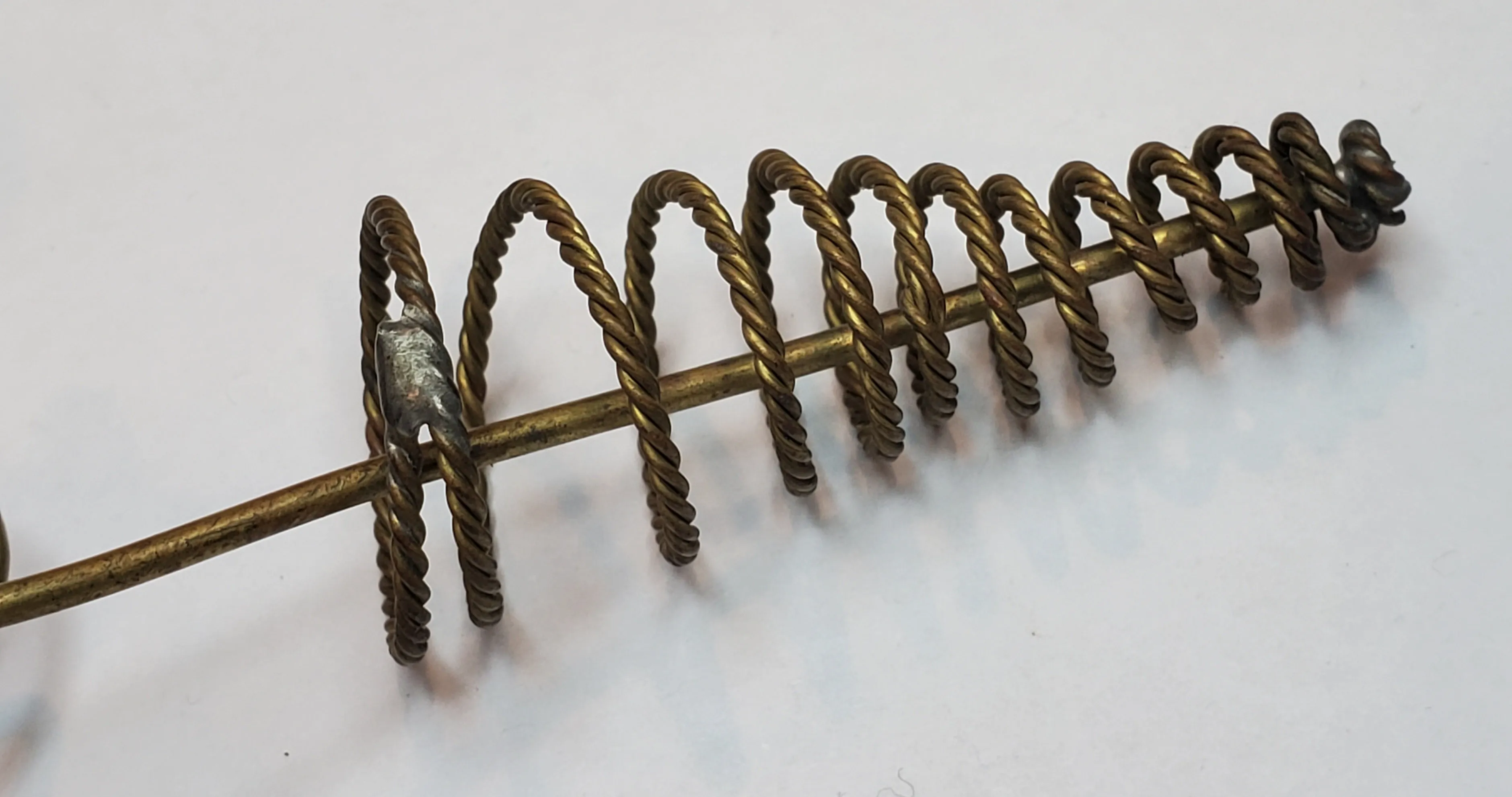 Vintage Brass Spiral Floral Holder
