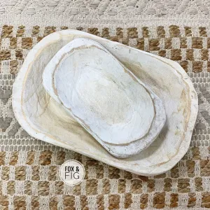 White Dough Bowls ~ 2 Sizes